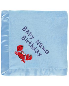 Customized Boys' Baby Blanket - Red Crab