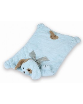 8 x 7 Small Blue Puppy Stuffed Animal Lovey Security Blanket Bearington Baby Wee Waggles 